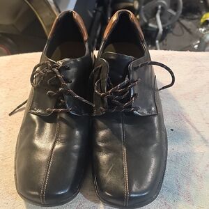 Cole Haan Black and Brown Leather Loafers